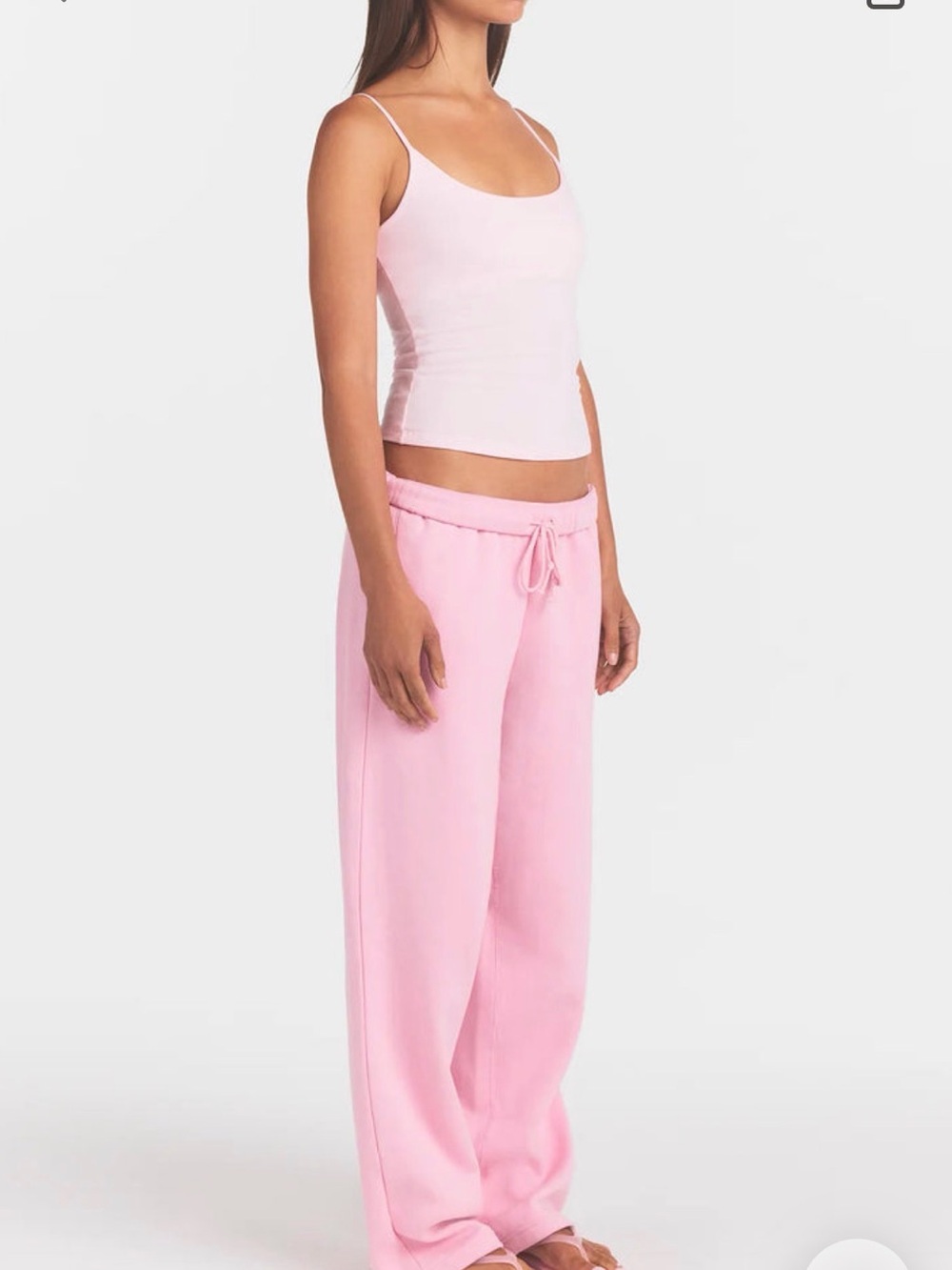 SKIMS Cotton Fleece Classic Logo Straight Leg Pant - Picture 2 of 7